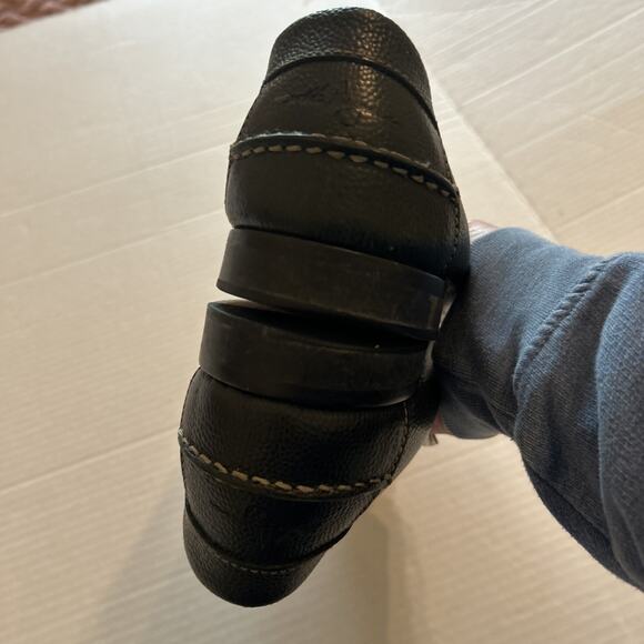 Martin Dingman Mens Penny Loafer Pebbled Black Leather Contrast Stitch Sz 10.5 M main image 8